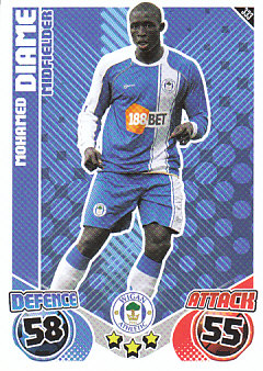 Mohamed Diame Wigan Athletic 2010/11 Topps Match Attax #333